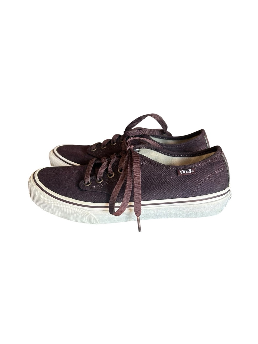 Vans Low-Top Canvas Lace Up Loafers in Deep Plum Size 7.5 (Women) size 6 (Men)
